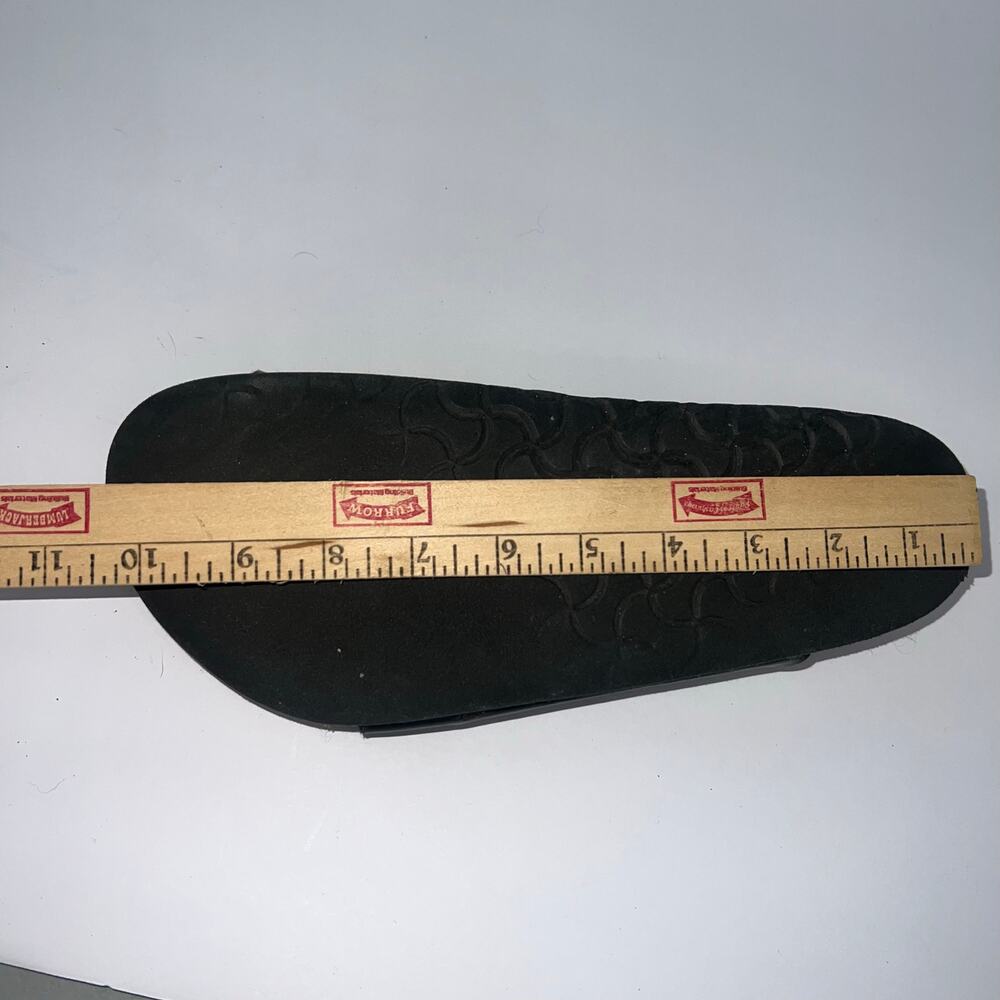 Birkenstock Florida Black Leather Buckle Used Triple Strap Sandals Size 42 - Picture 13 of 16